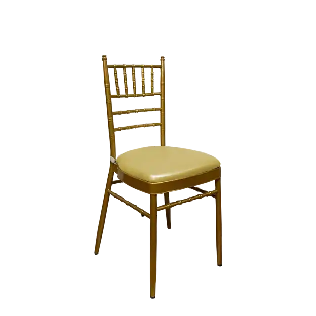 Chiavari Chair Golden-Gold Leather Cushion ATHOOR-SKU-000015