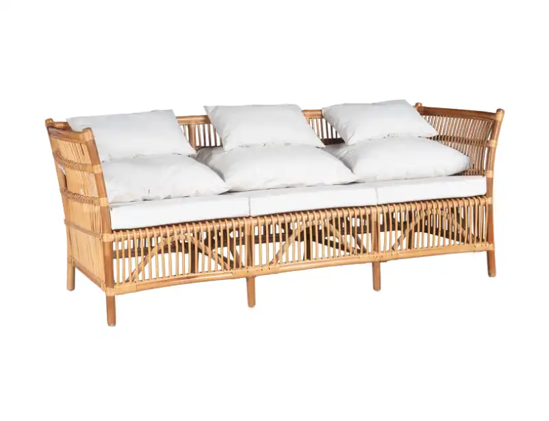 Rattan Three Seater Sofa