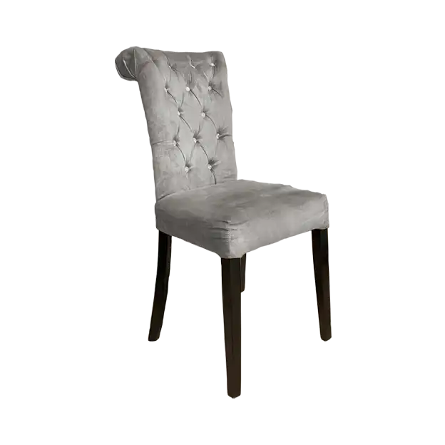 Leviton Tufted Parsons Chair-Silver