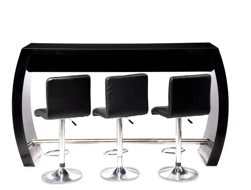 Curve Glossy Bar Table - Black for rent