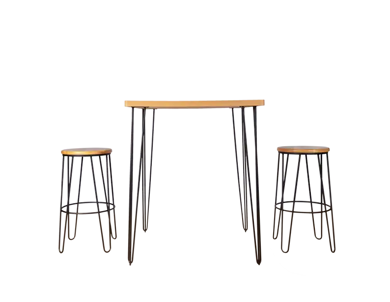 Hairpin Square Cocktail Table - Black Legs for rent