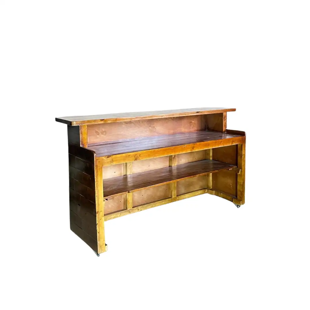 3D Wooden Pallet Colored Bar Counter ATHOOR-SKU-000833