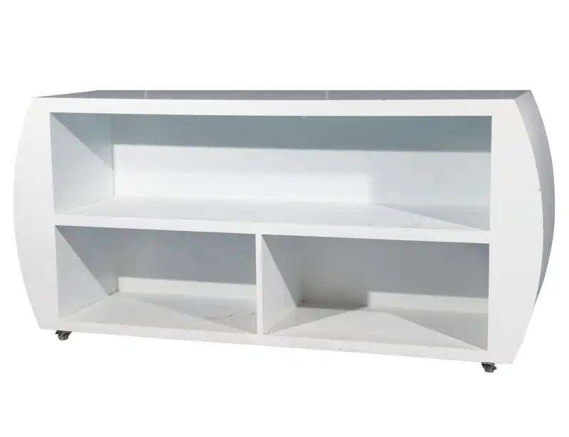 Oval Bar Counter - White for rent