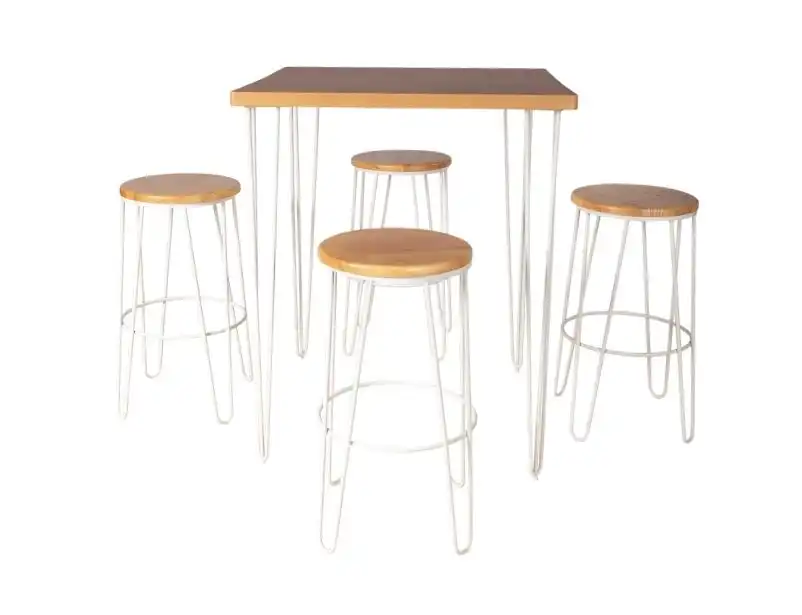 Hairpin Bar stool White Leg for rent