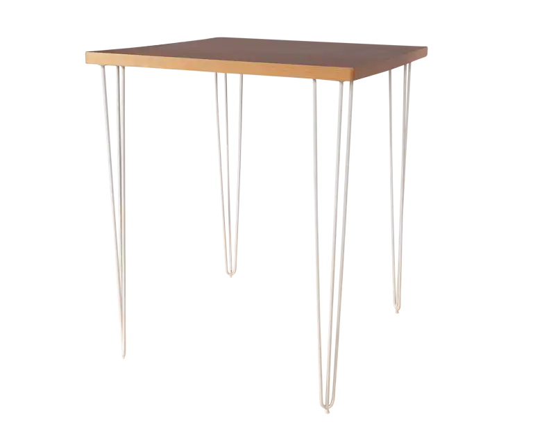 Hairpin Square Cocktail Table - White Legs