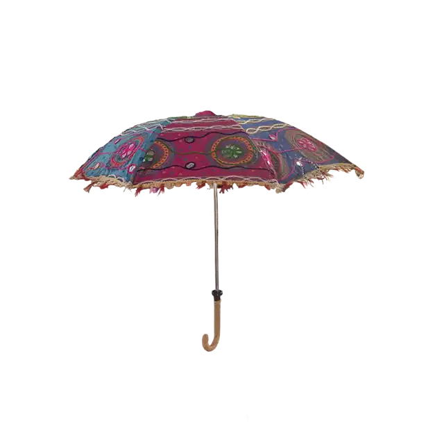 Beige color umbrella for rental in UAE by Athoor Rentals