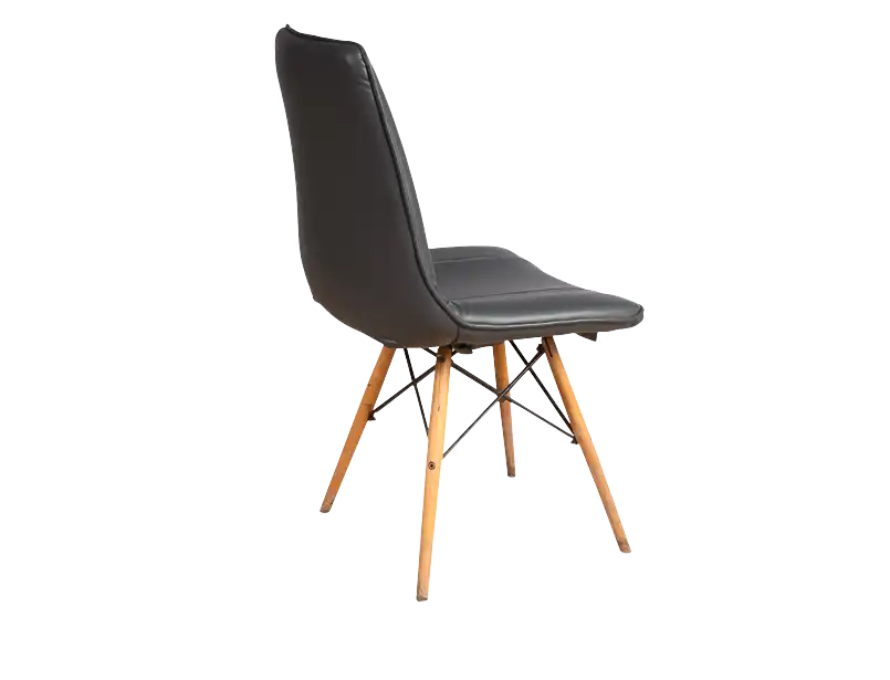 Scandinavian Leather Gray Chair for rent