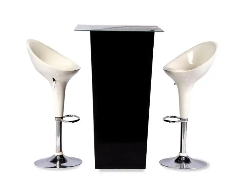 Le Minou Square Glass Cocktail Table - Black for rent