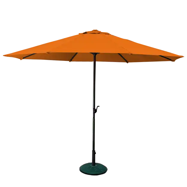 2.7 x 2.7 Orange Outdoor Umbrella With Base ATHOOR-SKU-000349