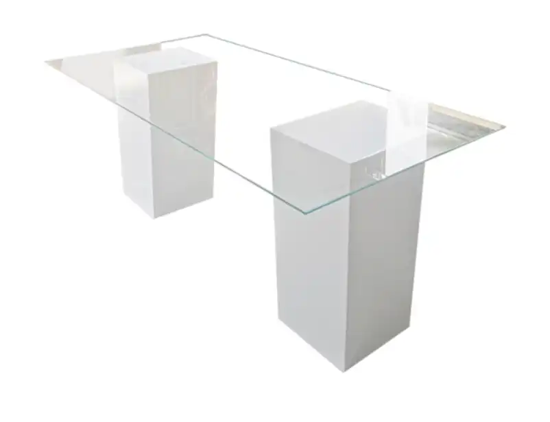 Le Minou Buffet Glass Table - White