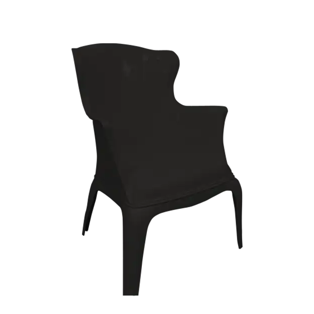 Glossy Elegant Arm Chair-Black ATHOOR-SKU-000071