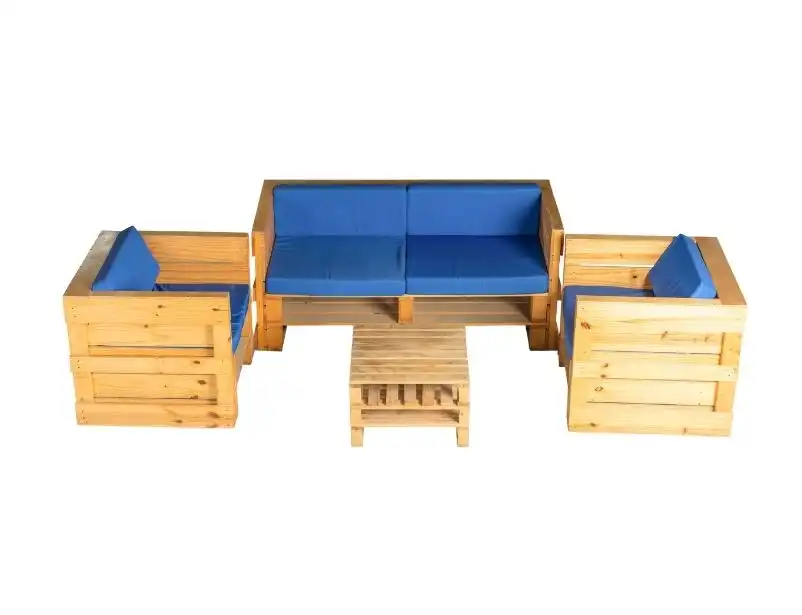 Casa Pallete Blue Single Seater Sofa for rent