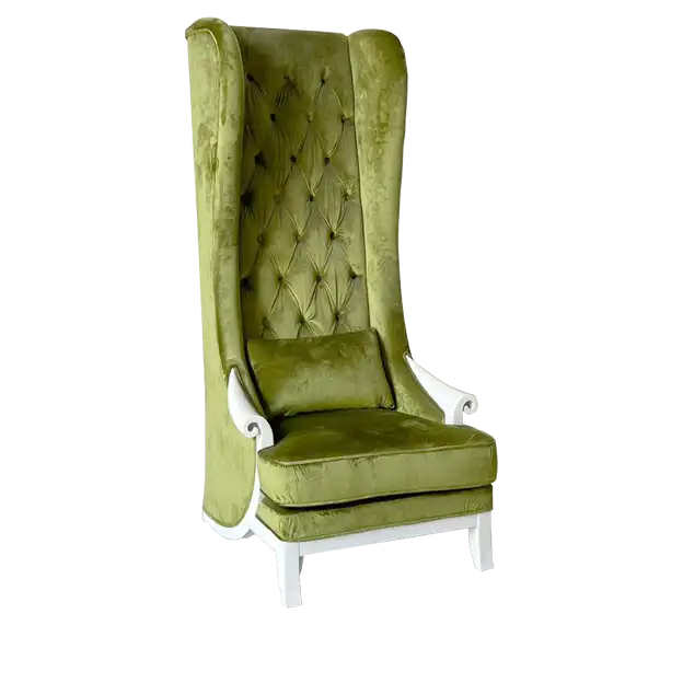 King High Chair-Green Velvet