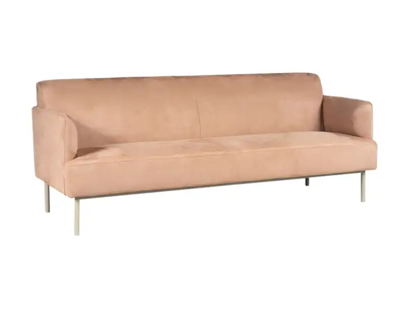 Diviano Three Seater Velvet Sofa - Rose