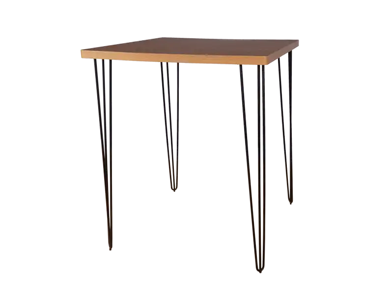 Hairpin Square Cocktail Table - Black Legs