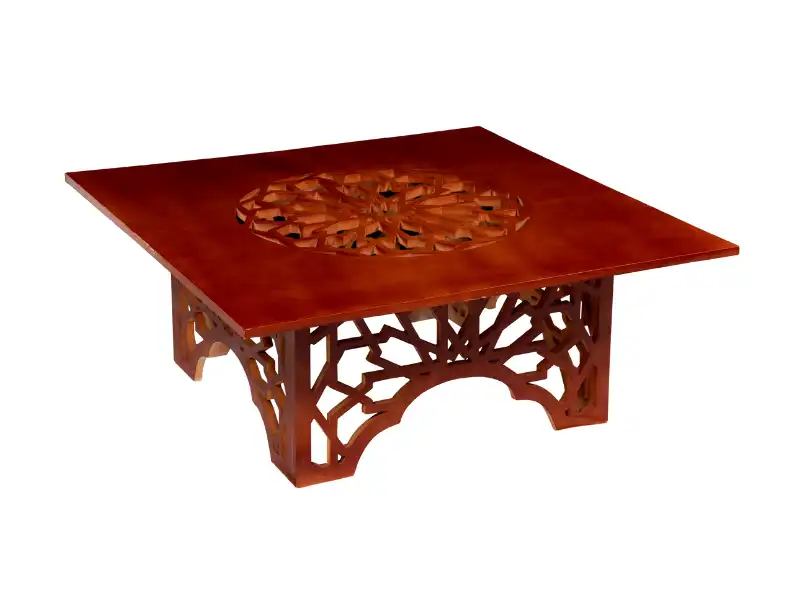 Morocan Antique Square Coffee Table - Brown 