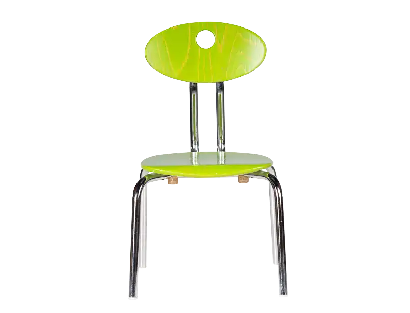 Kids Wooden Metal Leg Chair - LIght Green