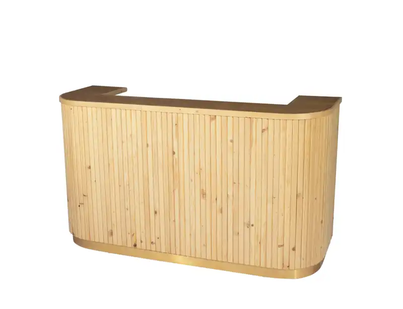 Wooden Bar Counter - Gold Lining for rent