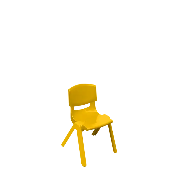 Plastic Colored Kids Chair - Yellow