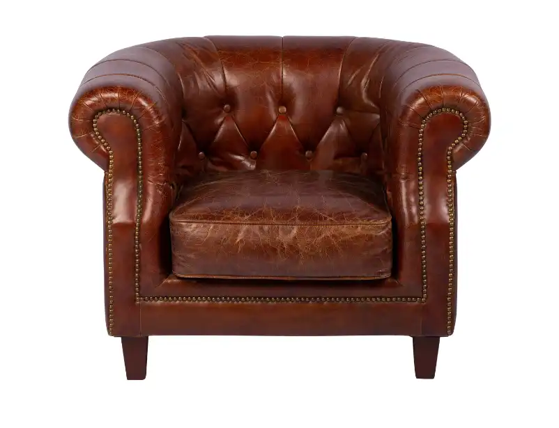 Chesterfield Single Seater Sofa - Dark for rent