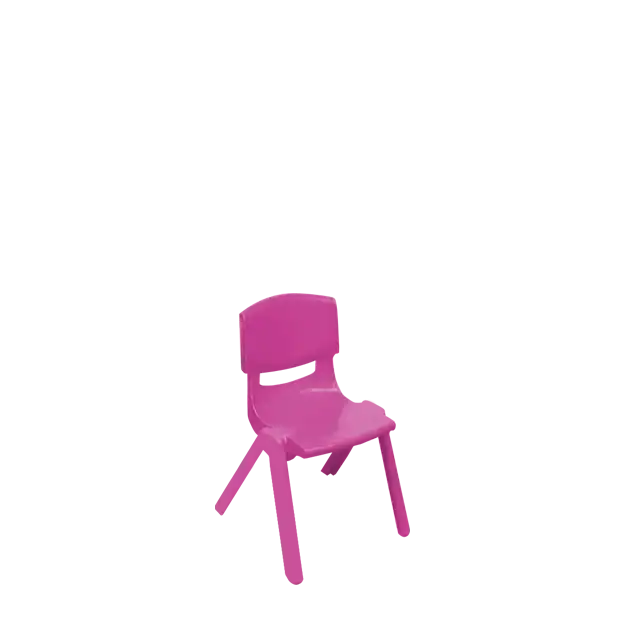 Plastic Colored Kids Chair - Pink