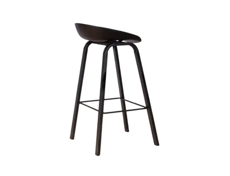 Scandinavian Bar Stool - Black Seat for rent