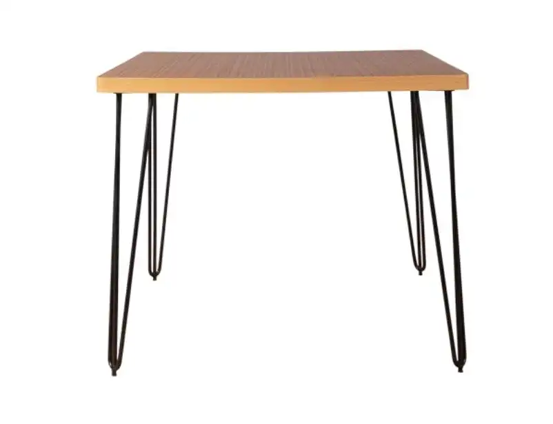 Square Hairpin Dinning Table Black Legs