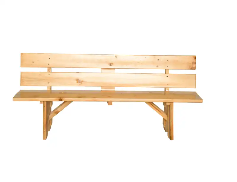 Wooden Bench with Back Rest for rent