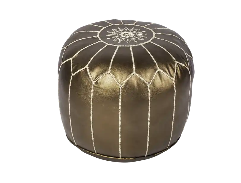 Moroccan Pouf - Metallic