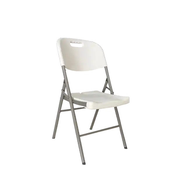 White Plastic Foldable Chair
