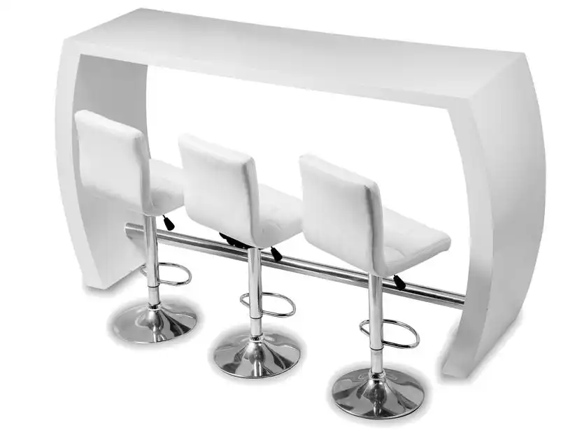 Curve Glossy Bar Table - White for rent