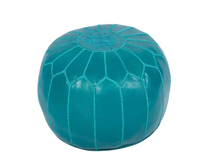 Moroccan Pouf - Turquoise