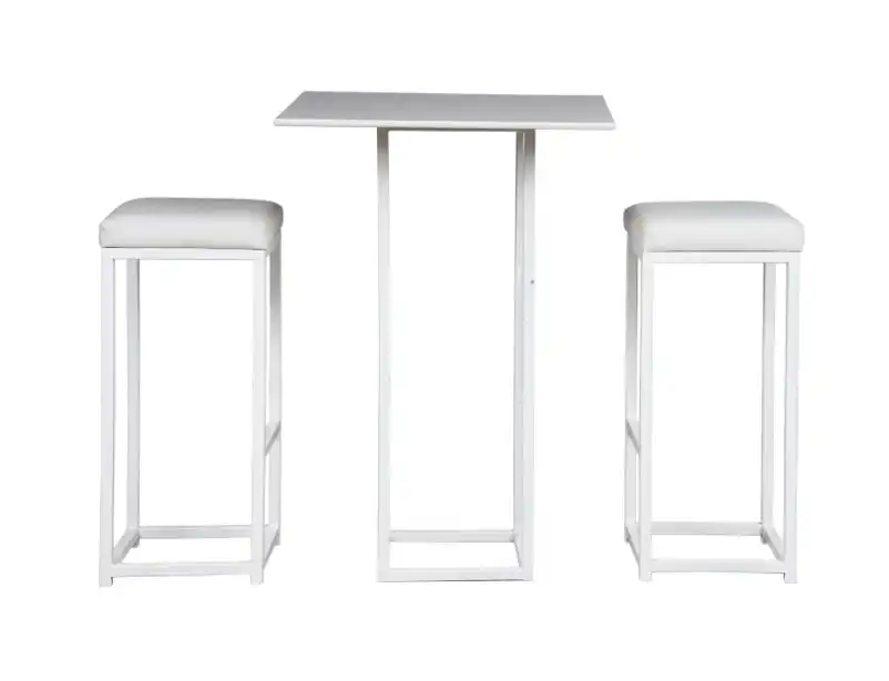 Metal Square Bar stool - White for rent