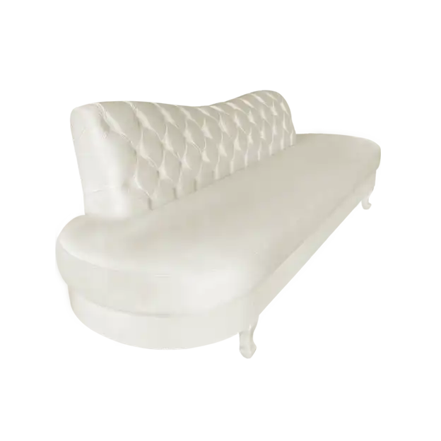 Button White Bridal Sofa for rent