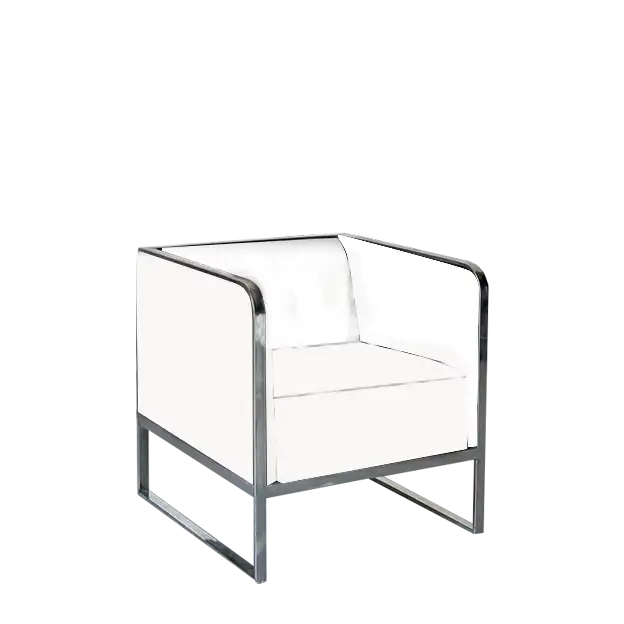 Latina Single Seater Leather White Sofa with Arm Rest ATHOOR-SKU-000238