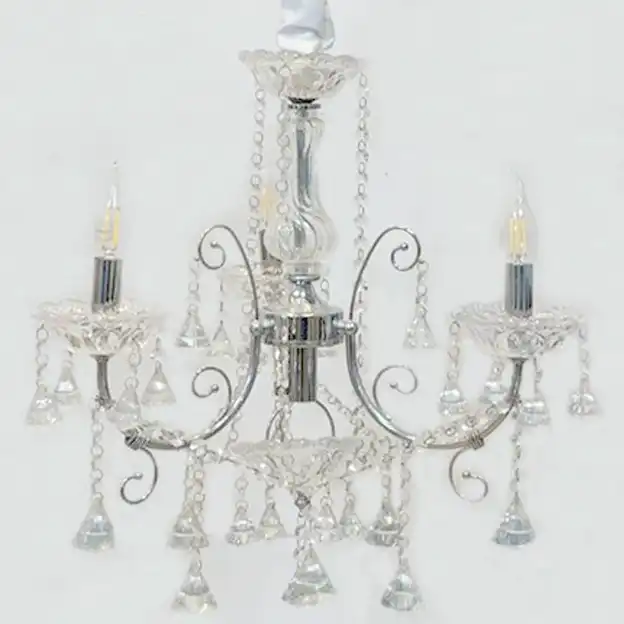 Silver Crystal Chandeliers-3 Bulbs for rent
