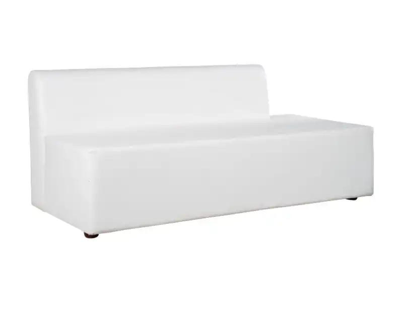 Three Seater Sofa without Arm - White for rent