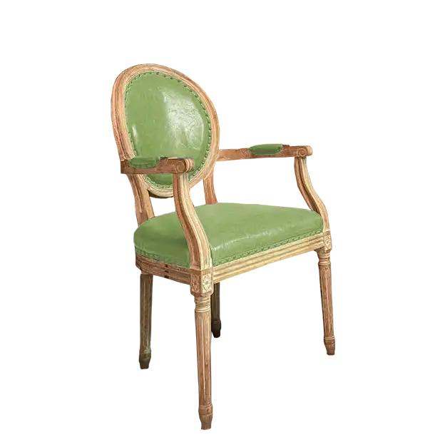 Dior Dining Chair with Arm-Mint Green Seat