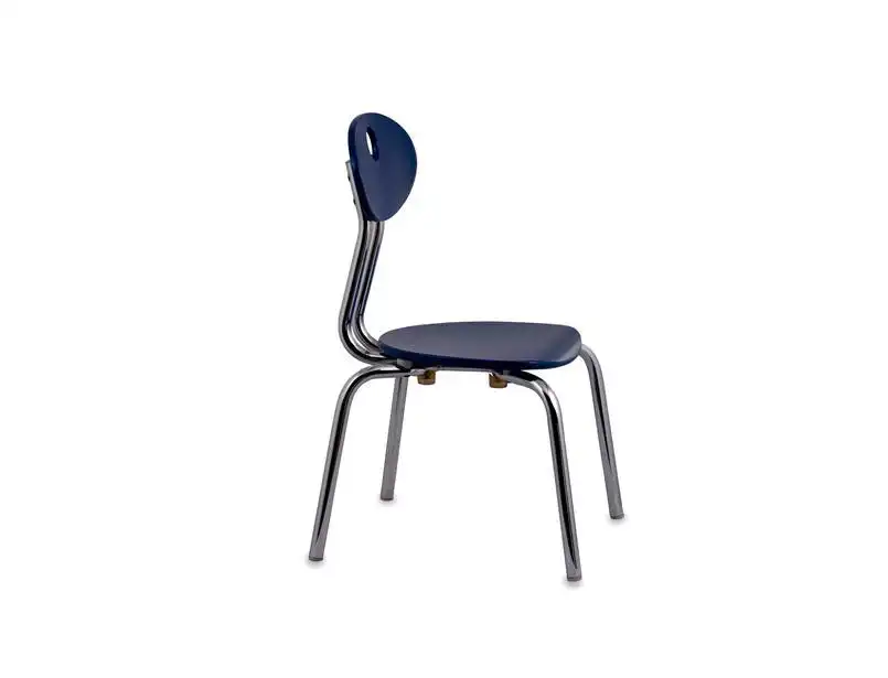 Kids Wooden Metal Leg Chair - Blue