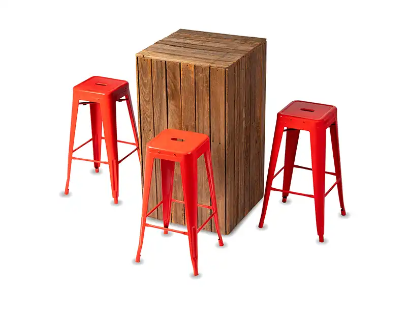 Baxton Barstool - Red for rent