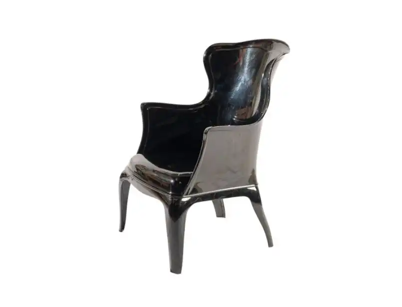 Glossy Elegant Arm Black Chair for rent