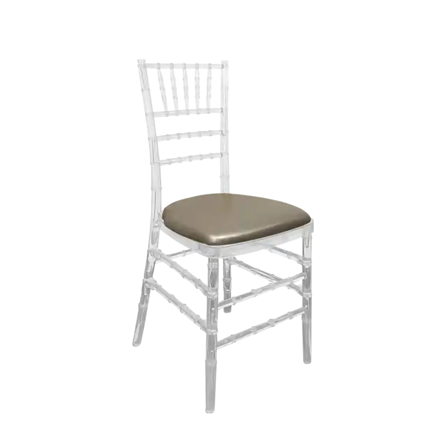 Acrylic Chiavari Chair-Silver Leather Cushion ATHOOR-SKU-000012