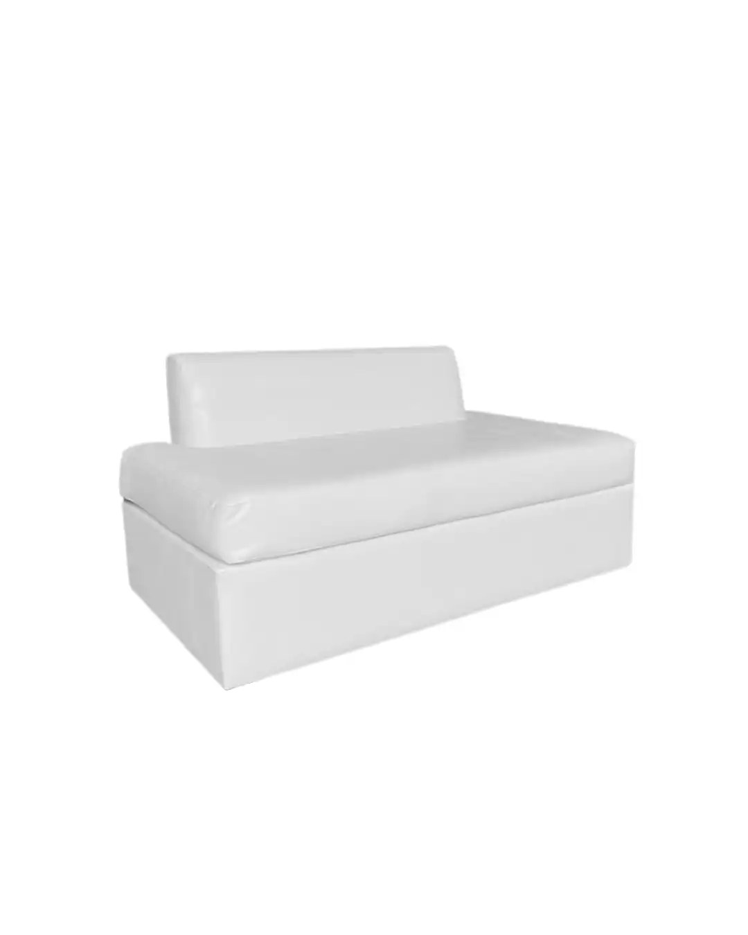 2 Seater White Leather Sofa ATHOOR-SKU-000832