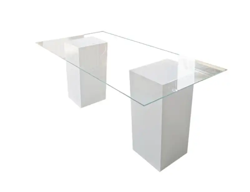 Le Minou Dining Glass Table - White (8pax)