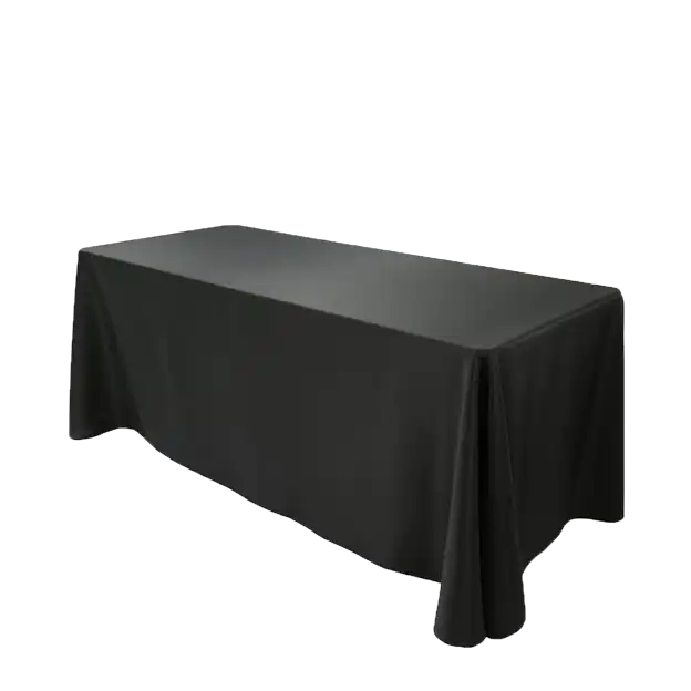 Rectangular Table with Full Black Cloth ATHOOR-SKU-000094