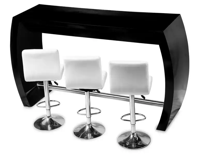 Curve Glossy Bar Table - Black for rent