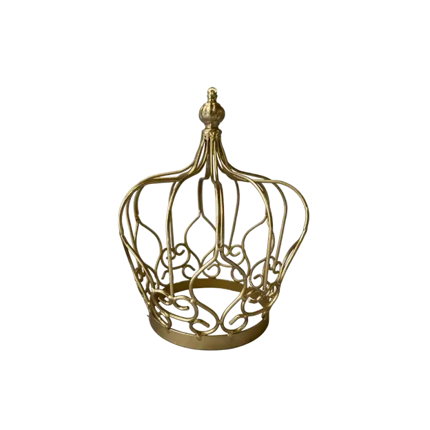 Bronze Metal Decorative Jeweled Crown