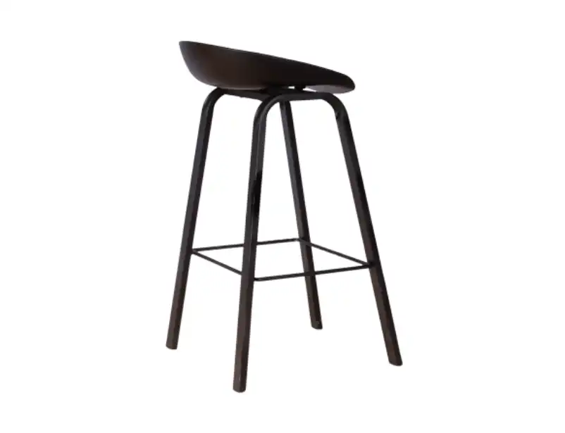 Scandinavian Bar Stool - Black Seat for rent