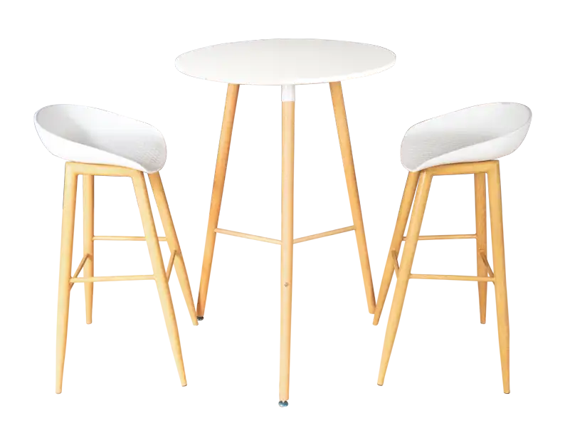 Scandinavian Bar Stool - White Seat for rent