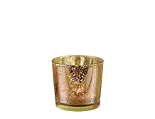 Golden Glass Cup Candle Holder 